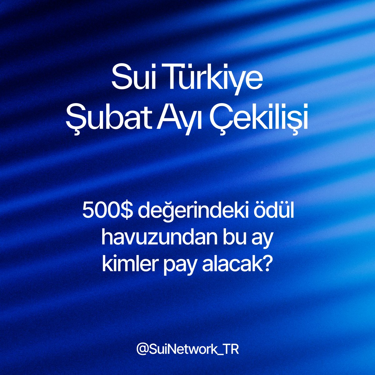 Sui Türkiye 🇹🇷 (@suinetwork_tr) on Twitter photo Bu ayki şanslı topluluk üyelerimizden biri olabilecek misin?
Şansını denemen çok kolay:
1⃣ <a href="/SuiNetwork_TR/">Sui Türkiye 🇹🇷</a> ve <a href="/Walrus_Turkiye/">Walrus Türkiye 🇹🇷</a> hesaplarımızı takip et
2⃣ Beğeni & RT yap
3⃣ Yorumlara iki arkadaşını etiketle
Çekiliş 48 saat sürecek ve 10 topluluk üyemiz ödül havuzundan pay alacak! Bu ayki şanslı topluluk üyelerimizden biri olabilecek misin?
Şansını denemen çok kolay:
1⃣ <a href="/SuiNetwork_TR/">Sui Türkiye 🇹🇷</a> ve <a href="/Walrus_Turkiye/">Walrus Türkiye 🇹🇷</a> hesaplarımızı takip et
2⃣ Beğeni & RT yap
3⃣ Yorumlara iki arkadaşını etiketle
Çekiliş 48 saat sürecek ve 10 topluluk üyemiz ödül havuzundan pay alacak!