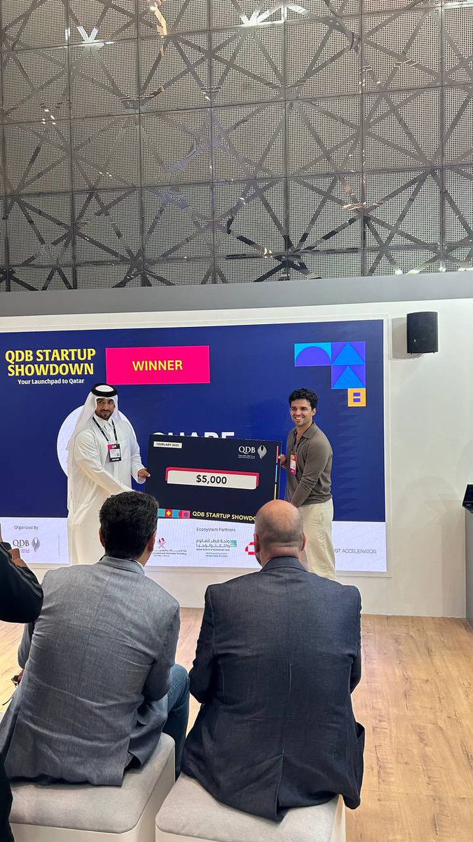 shareinternet's tweet photo. Sweep at @WebSummit ! Share wins the @QDBQA Pitch Competition in Qatar. https://t.co/zAfg1DWlP0