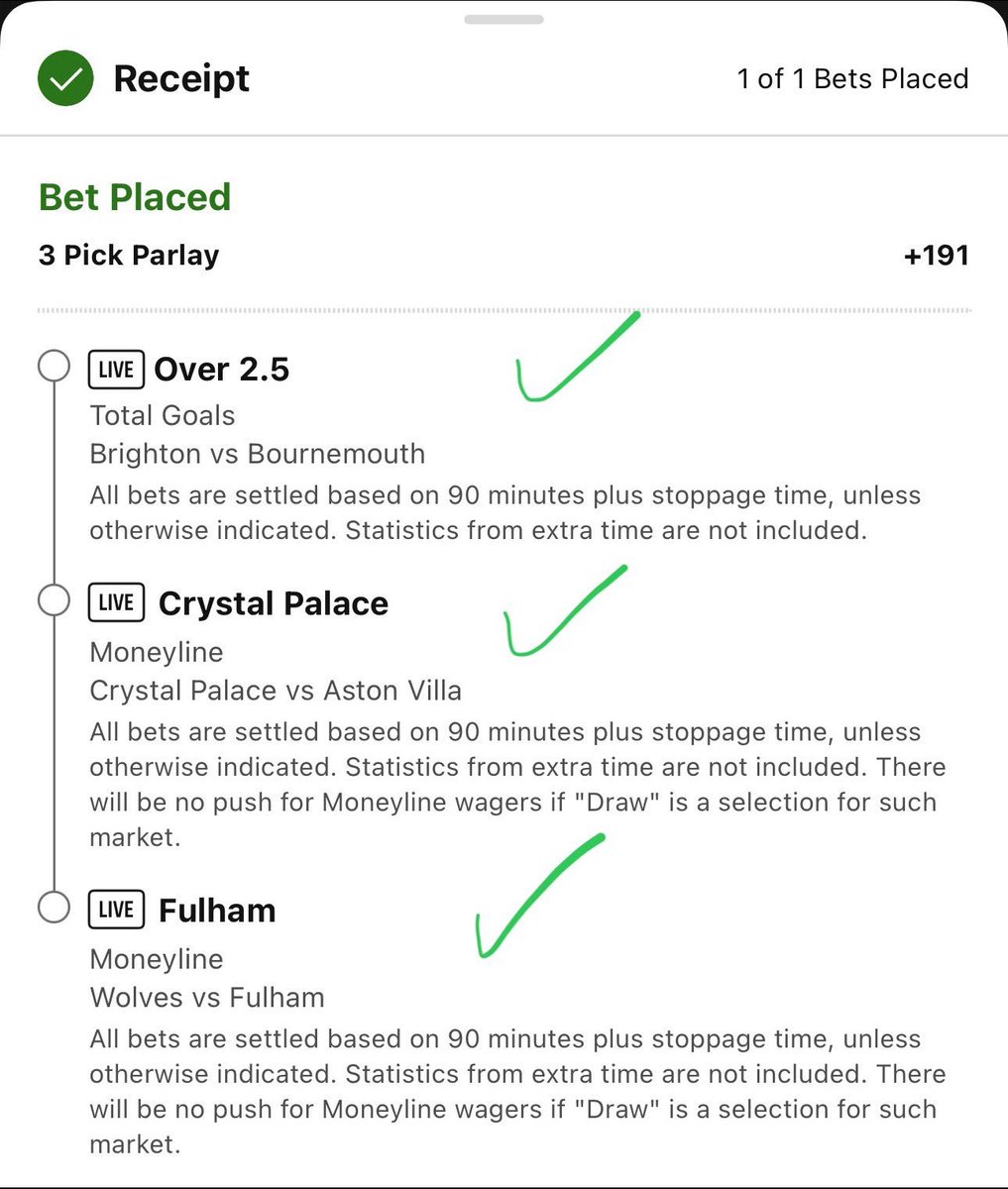 ProfitVIPs's tweet image. Incase you missed yesterday results, we are doing it again with an even better slate today 🔥 #VIPLife

🏴󠁧󠁢󠁥󠁮󠁧󠁿 10u #1 Brighton Ov 2.5 💰
🇮🇹 10u #2 Inter ML💰
🇪🇸 5u Barcelona BTTS 💰
🇪🇸 1u Barcelona 2H ov 1.5 💰
🏴󠁧󠁢󠁥󠁮󠁧󠁿 2u Chelsea TT over 2.5 💰
🏴󠁧󠁢󠁥󠁮󠁧󠁿 2u Fulham BTTS 💰
🏴󠁧󠁢󠁥󠁮󠁧󠁿 1u Fulham ML💰
🏴󠁧󠁢󠁥󠁮󠁧󠁿…