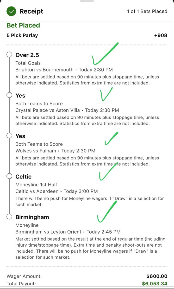 ProfitVIPs's tweet image. Incase you missed yesterday results, we are doing it again with an even better slate today 🔥 #VIPLife

🏴󠁧󠁢󠁥󠁮󠁧󠁿 10u #1 Brighton Ov 2.5 💰
🇮🇹 10u #2 Inter ML💰
🇪🇸 5u Barcelona BTTS 💰
🇪🇸 1u Barcelona 2H ov 1.5 💰
🏴󠁧󠁢󠁥󠁮󠁧󠁿 2u Chelsea TT over 2.5 💰
🏴󠁧󠁢󠁥󠁮󠁧󠁿 2u Fulham BTTS 💰
🏴󠁧󠁢󠁥󠁮󠁧󠁿 1u Fulham ML💰
🏴󠁧󠁢󠁥󠁮󠁧󠁿…