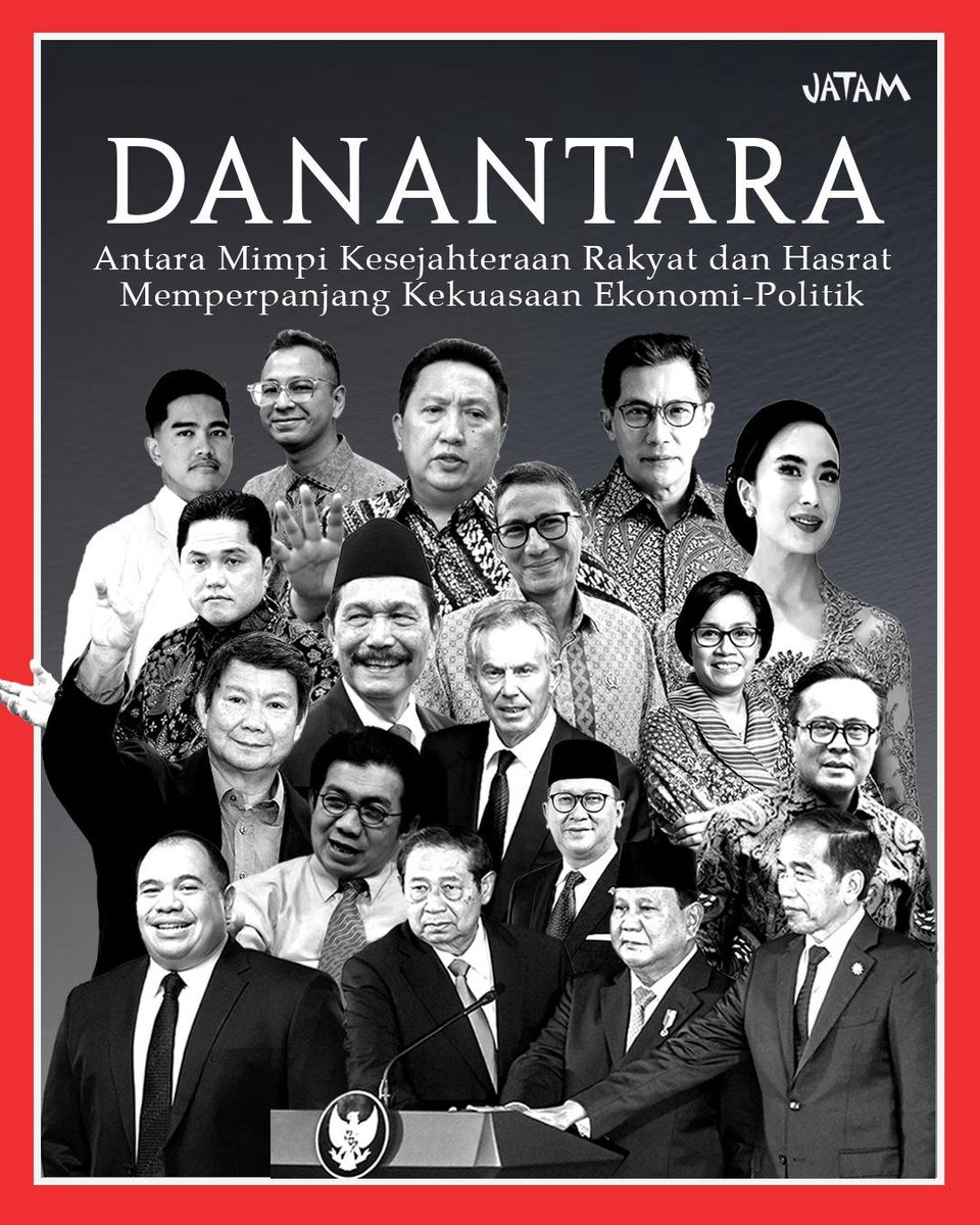 jatamnas's tweet image. Baca selengkapnya 👇

Danantara: Antara Mimpi Kesejahteraan Rakyat dan Hasrat Memperpanjang Kekuasaan Ekonomi-Politik jatam.org/id/lengkap/Dan…

#IndonesiaGelap