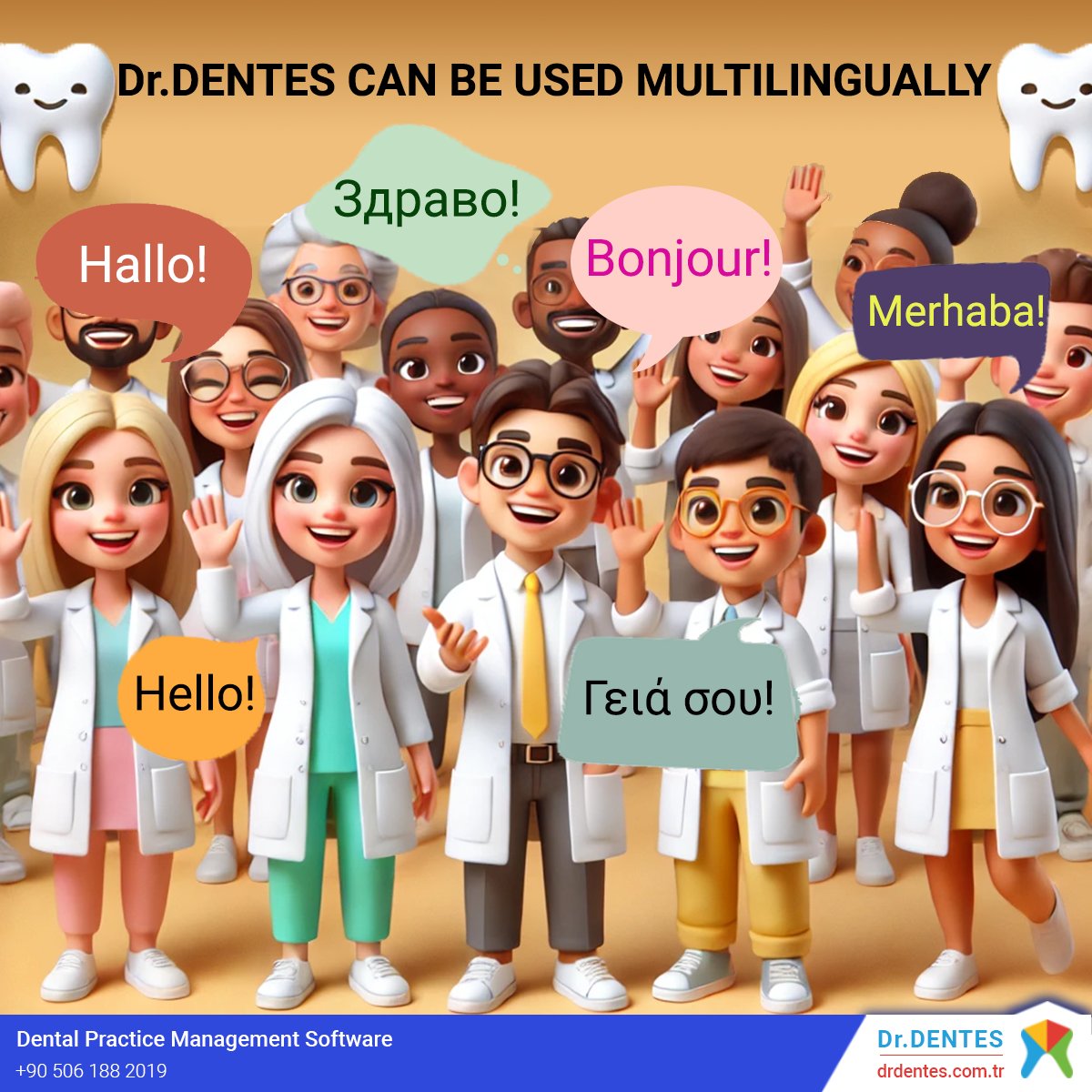 drdentesglobal's tweet photo. You can use Dr.DENTES in Turkish, English, German, French, Serbian and Greek!

#turkish #multilingual #english #dentist #dentalclinicmanagementsoftware https://t.co/AmEXrYkypE