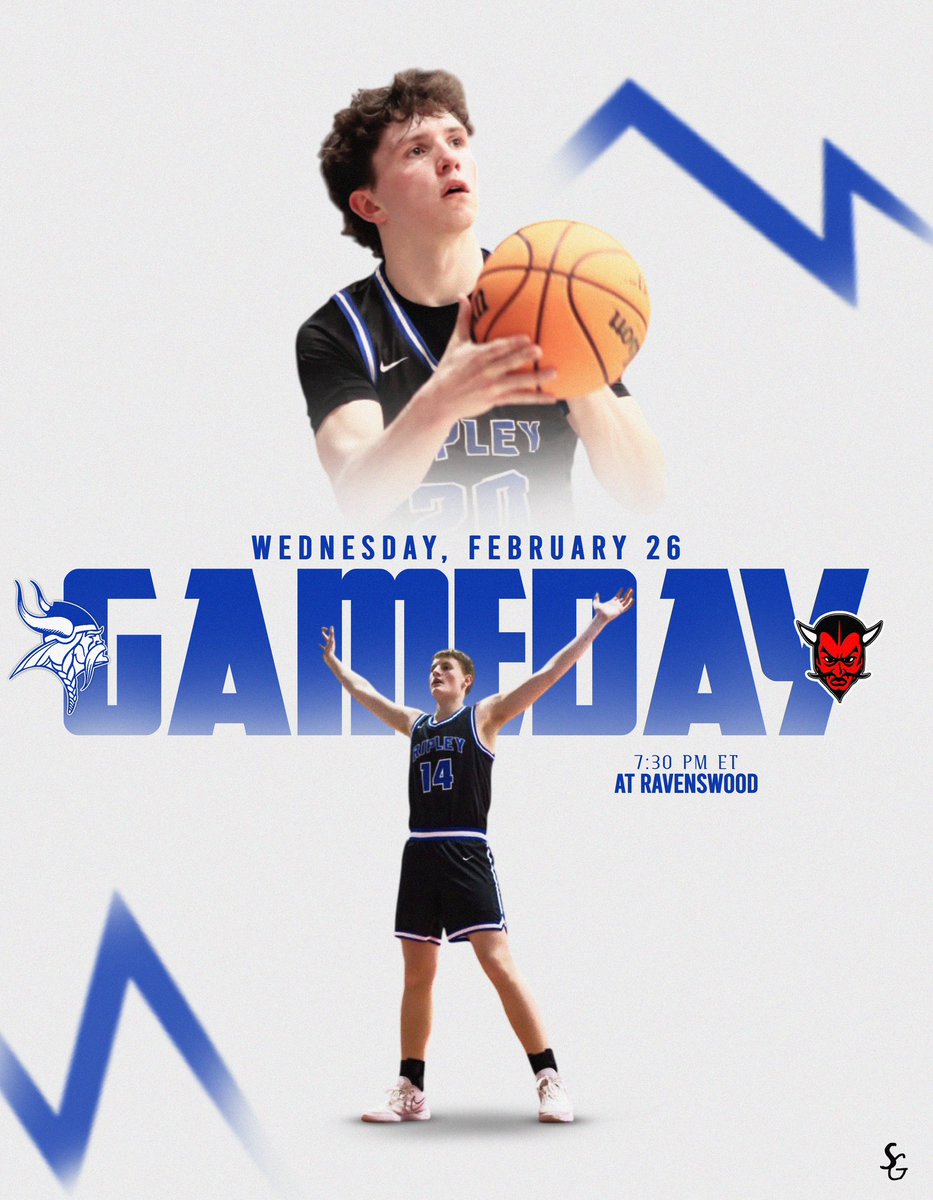 Game Day! Hatchet on the Hardwood Part 2. Ravenswood owns the all-time series over Ripley 94-78 but Ripley has won 22 of the last 28 since 08-09.

🆚 Ravenswood HS
📍Ravenswood HS
⌚️5:45 JV &amp; 7:30 Varsity
🎥 Radio WMOV on FB &amp; YouTube
📻 WCEF 98.3 The Bull

#GoVikes #VikingHoops