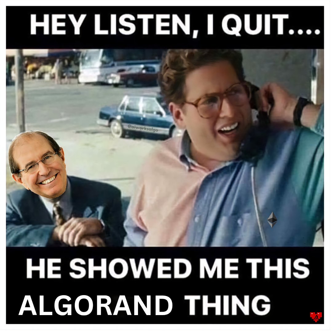 AIworksAlgo's tweet photo. Spreading the good word one day at a time. 😂
$ALGO is the way.       #Algorand https://t.co/Hs82Ry3JzI