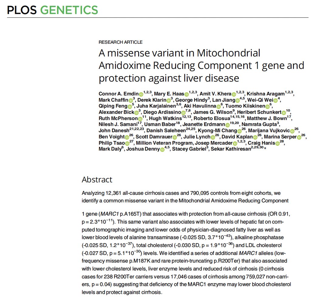 Sek Kathiresan MD (@skathire) on Twitter photo Exciting to see a series of human genetic observations we made a few years back now moving into therapeutic space
ALK7 loss of function mutations, better body fat distribution, reduced T2D risk
--> <a href="/ArrowheadPharma/">ArrowheadPharma</a> siRNA, pre-clinical data confirming above, to Phase 1 this year Exciting to see a series of human genetic observations we made a few years back now moving into therapeutic space
ALK7 loss of function mutations, better body fat distribution, reduced T2D risk
--> <a href="/ArrowheadPharma/">ArrowheadPharma</a> siRNA, pre-clinical data confirming above, to Phase 1 this year