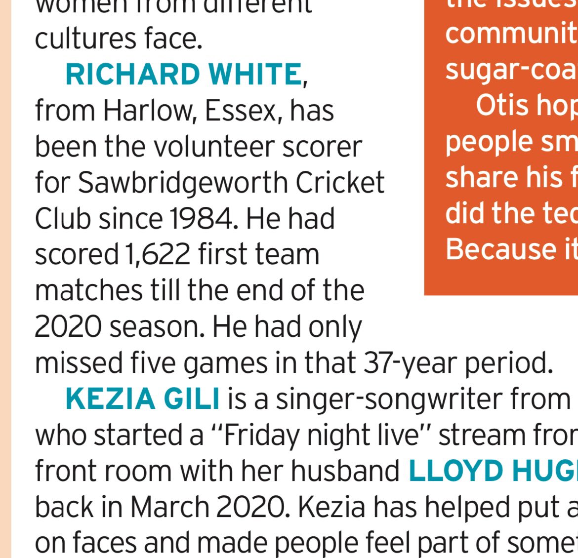 Very sad to hear of death of the amazing Richard M White.  <a href="/rmwhite21/">Richard M. White</a>.  Richard was named in @dailymirror special “local heroes” edition few years back for his dedication to @sawbocricket.  He will be very much missed.