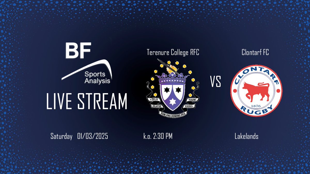 BF Sports Analysis (@bfsportanalysis) on Twitter photo Two HUGE streams this weekend!!!
A top 4 showdown in Lakelands between <a href="/ClontarfRugby/">Clontarf Rugby Club</a> & clients <a href="/terenurerugby/">Terenure College RFC</a> that's sure to be a cracker!
youtube.com/live/2UWpZSyPM…
At the Belfield Bowl, a🔑matchup between <a href="/UCDRugby/">UCD Rugby Football Club</a> & <a href="/CityOfArmaghRFC/">City of Armagh RFC</a>
youtube.com/live/7w4ySxPmI…
#livestream #rugby Two HUGE streams this weekend!!!
A top 4 showdown in Lakelands between <a href="/ClontarfRugby/">Clontarf Rugby Club</a> & clients <a href="/terenurerugby/">Terenure College RFC</a> that's sure to be a cracker!
youtube.com/live/2UWpZSyPM…
At the Belfield Bowl, a🔑matchup between <a href="/UCDRugby/">UCD Rugby Football Club</a> & <a href="/CityOfArmaghRFC/">City of Armagh RFC</a>
youtube.com/live/7w4ySxPmI…
#livestream #rugby
