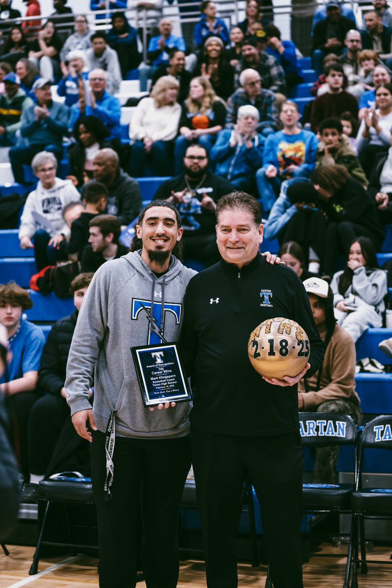 Mark “Coach K” Klingsporn became the 7th member of an elite group of Minnesota men’s basketball coaches to achieve 700+ career wins with Tartan Boys’ Basketball’s 100-57 win over Hastings High School on 2.18.25.

Congrats Coach K, Mr. 7️⃣0️⃣0️⃣

📸 ArykaBriPhotography