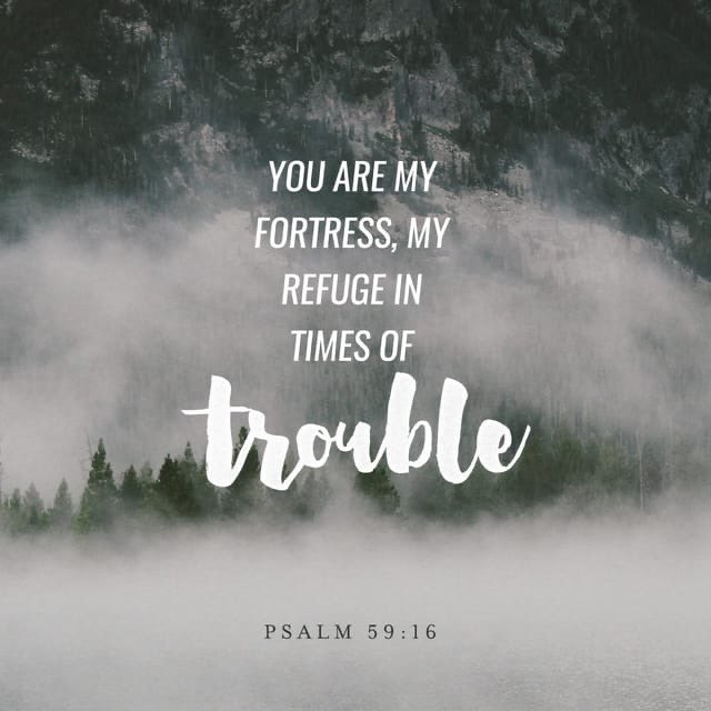 Refuge.

What is a refuge??
It’s a place to go where you can stop. Stop everything. You can hide. You can rest, be still, &amp; regain your strength &amp; peace. 

The whole world can go on raging outside, but in God’s refuge, it is peaceful &amp; without worry. 

Thank God for His refuge.