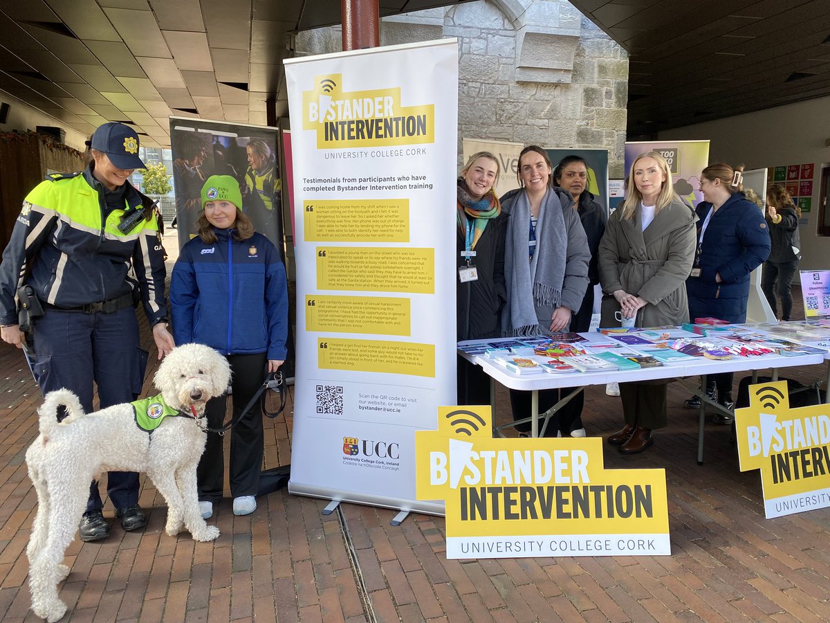 BystanderUcc's tweet photo. Bystander week at UCC. Find out more about bystander training and the services our community partners provide outside the student hub. https://t.co/DnMJartf4f
