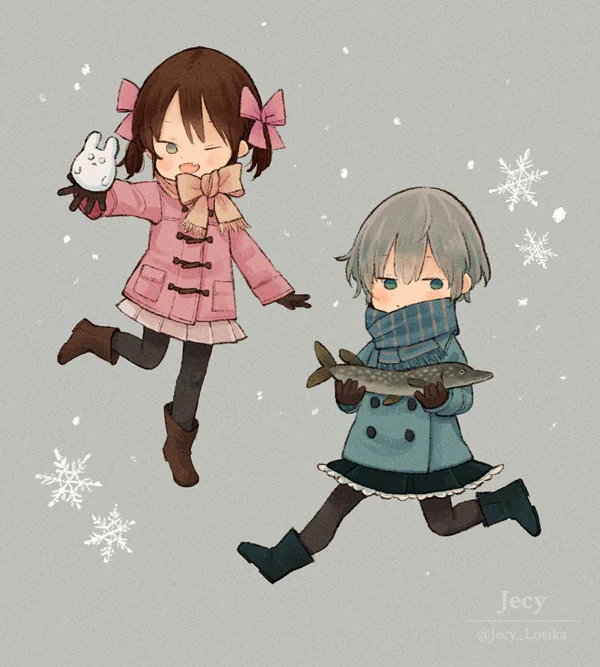 ほどよいデフォルメ加減を模索しています(ローシカとマイヤ) 