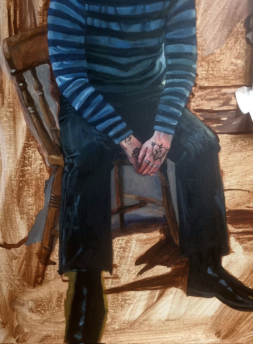 piss_brain's tweet image. working on a self portrait