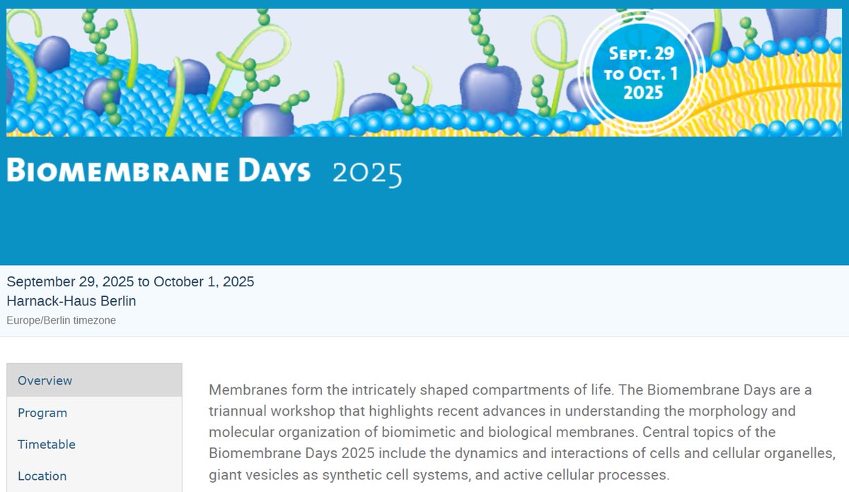 📢BIOMEMBRANE DAYS in Berlin Sept 29 - Oct 1, 2025

Find more in 🦋:
bsky.app/profile/dimova…