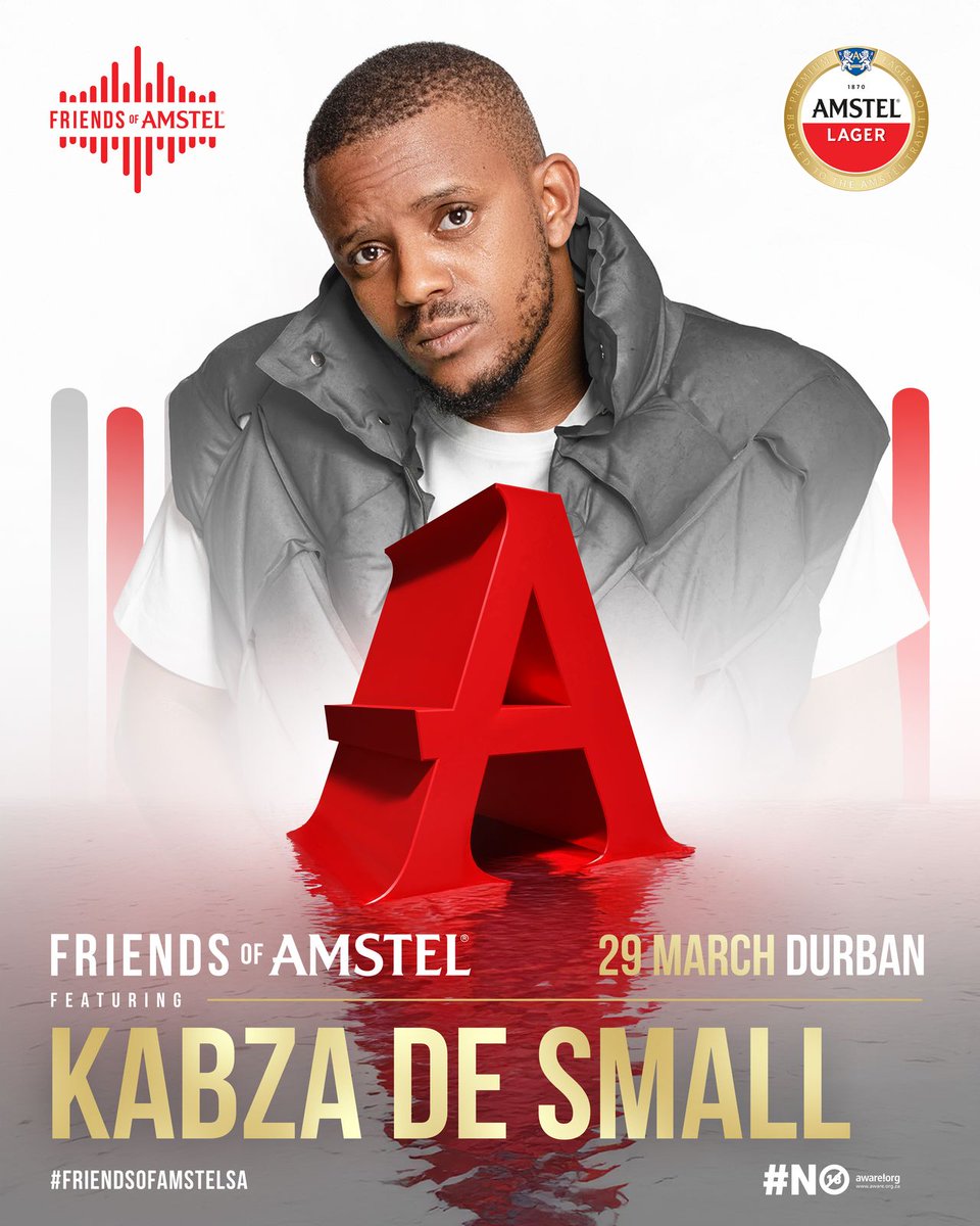 031 it's your turn! 😎🚀
#FriendsOfAmstelSA is coming your way 29 March 2025!💃🏾🕺🏾
Hot lineup 🔥
Great vibes 🕺🏾💃🏾
Get ready to party DBN! 😁

Enter here 👉🏾 amstel.co.za/Competitions/f… for a chance to join the us. 🎉