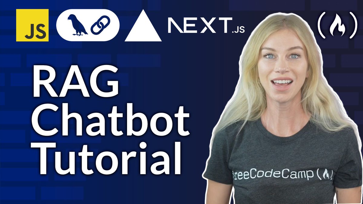 freeCodeCamp's tweet image. LLMs are limited by their training data – so if you want real-time info, you need RAG.
Using Retrieval-Augmented Generation gives your models access to all sorts of helpful data.
In this course, @ania_kubow helps you build your own RAG chatbot with JS.
freecodecamp.org/news/build-you…