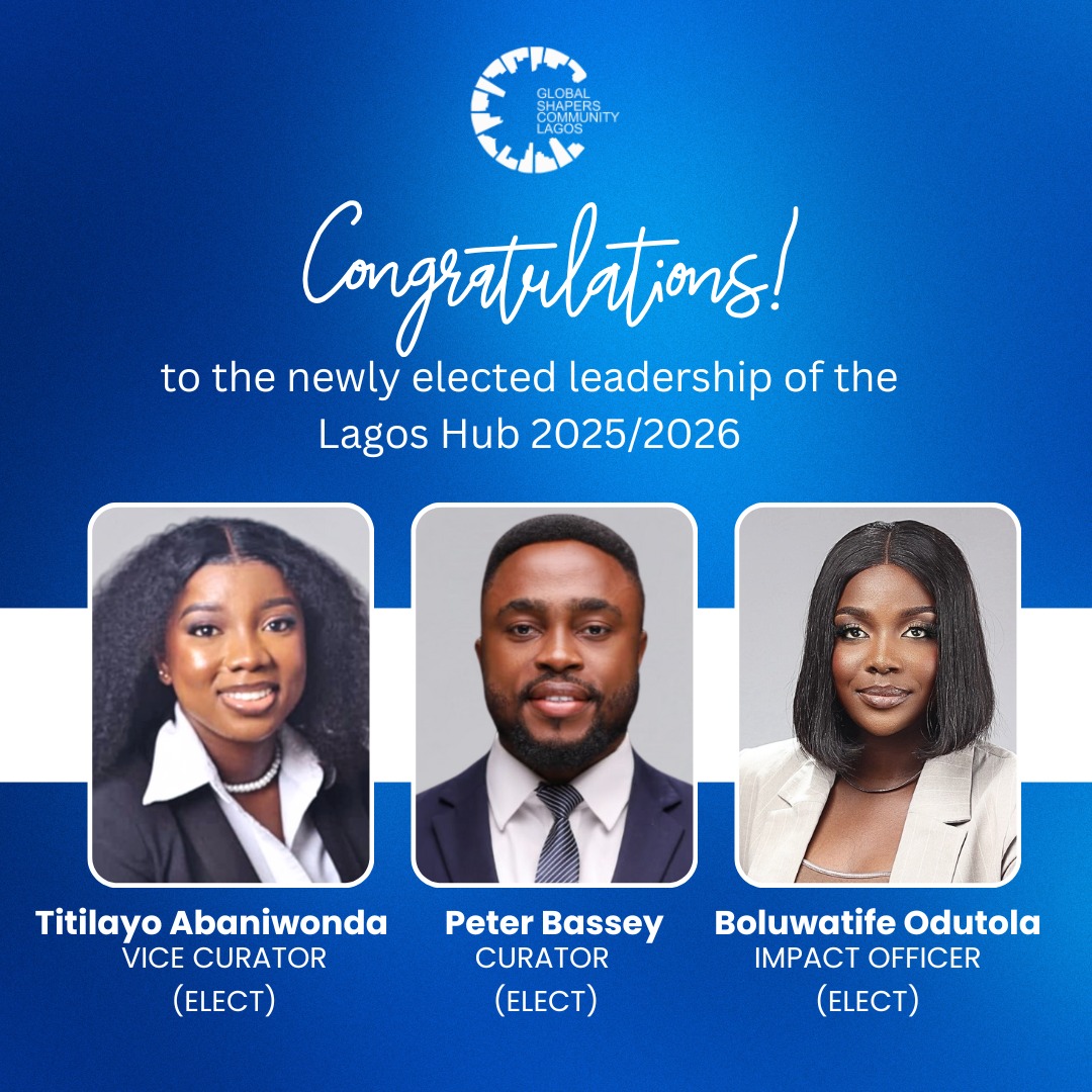 Global Shapers Lagos (@lagosshapers) on Twitter photo Excited to announce our 2025/2026 Curatorship election results! 🎉
Curator: <a href="/iampeterbassey/">Peter Bassey</a> | Vice Curator: Titilayo Abaniwonda | Impact Officer: Boluwatife Odutola
Thank you to all who participated. Wishing you an impactful tenure! 💙
#GlobalShapersLagos Excited to announce our 2025/2026 Curatorship election results! 🎉
Curator: <a href="/iampeterbassey/">Peter Bassey</a> | Vice Curator: Titilayo Abaniwonda | Impact Officer: Boluwatife Odutola
Thank you to all who participated. Wishing you an impactful tenure! 💙
#GlobalShapersLagos