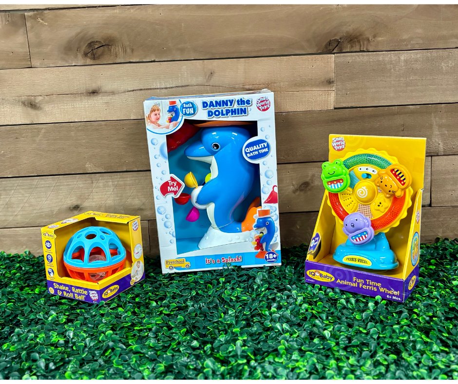 Toys for your littlest littles avilable at Zachary Toy Store located in Fun Time Pools #shoplocal #shopsmall #funtime #toystore