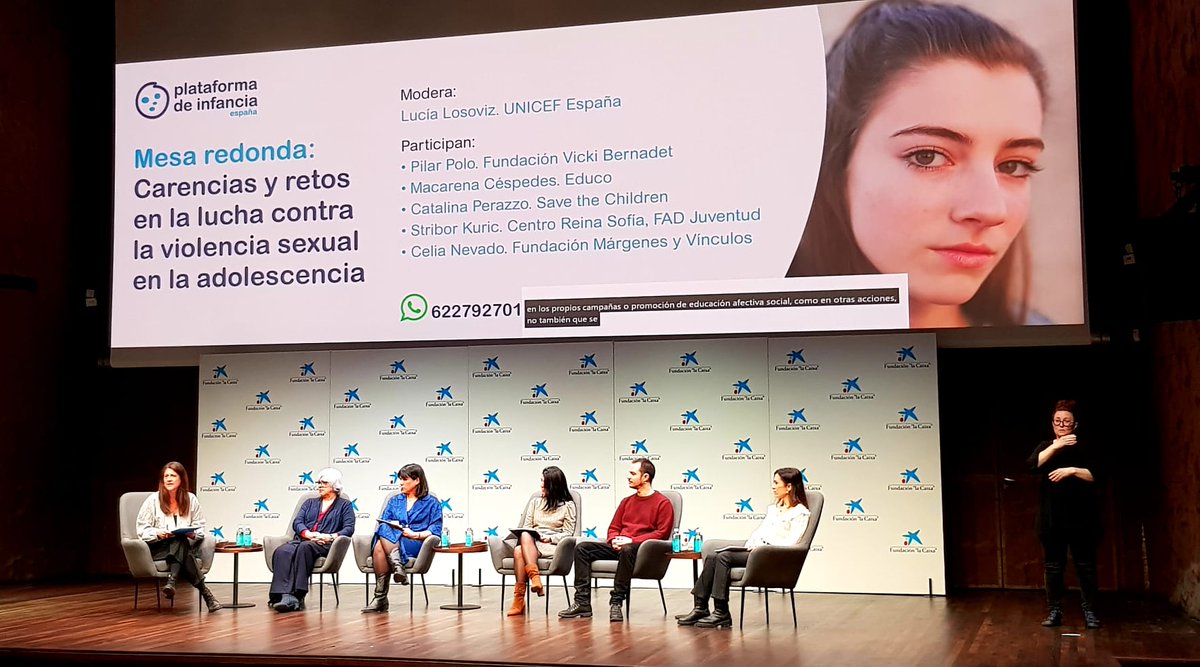 CNSEinfo's tweet photo. 📍 Nuestra compañera Lucía Espejo, experta en acoso escolar, asiste hoy a la jornada "La violencia sexual entre adolescentes: retos y políticas públicas" organizada por la @platdeinfancia.

📸Podéis verla en imágenes junto a Carles López, Macarena Céspedes y Ricardo Ibarra, presidente, vicepresidenta y director de la Plataforma.  

 #UnaAdolescenciaSinViolenciaSexual