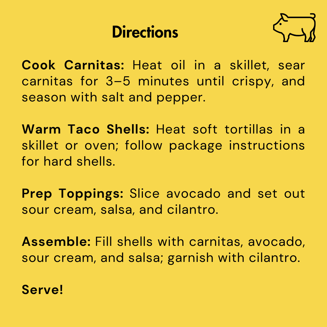 Slow-cooked, crispy, and packed with flavor! Topped with fresh onions, cilantro, and a squeeze of lime. Who’s ready for taco night? 🌮✨ #Carnitas #Taconight #MexicanFood