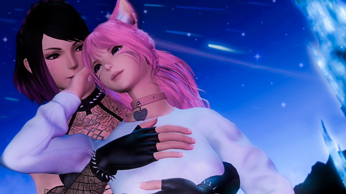 "Even when stars fall love still blooms" 
(Gpose of Ahri &amp; Luthia Astera"
#GPOSER #FF14 #EorzeaPhotos #FinalFantasyXIV #ffxivmods