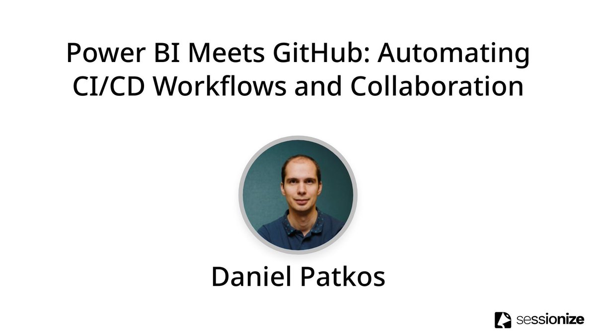 DataWeekender's tweet image. Our seventh #PowerBI session at #DataWeekender 7.0 is Daniel Patkos presenting Power BI Meets GitHub: Automating CI/CD Workflows and Collaboration at 15:20 UTC on Sat 1st March.

Register: bit.ly/4b9SsnB View the schedule: bit.ly/46TCJ9i