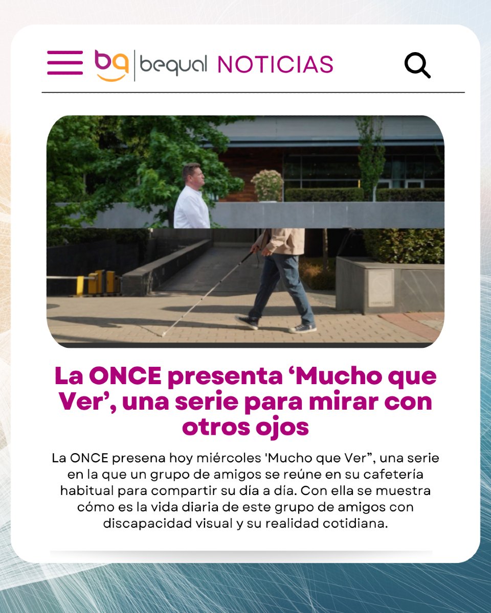 "Mucho que Ver": una serie para mirar con otros ojos. La ONCE presenta esta serie para conocer la realidad de un grupo de amigos con discapacidad visual en su día a día. ¡Un paso más hacia la equidad real!

servimedia.es/noticias/once-…