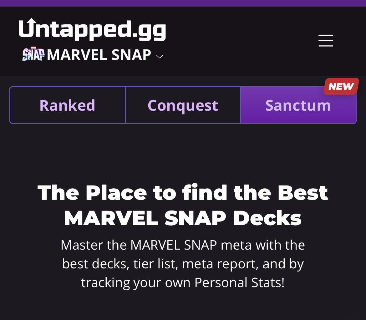 🔥 Sanctum Showdown is LIVE, and we’ve got you covered!

We now support Sanctum:
✅ Meta Tier Lists 
✅ Decks
✅ Personal Stats 

👉 Select the Sanctum button at the top Nav Bar to see these dedicated stats!