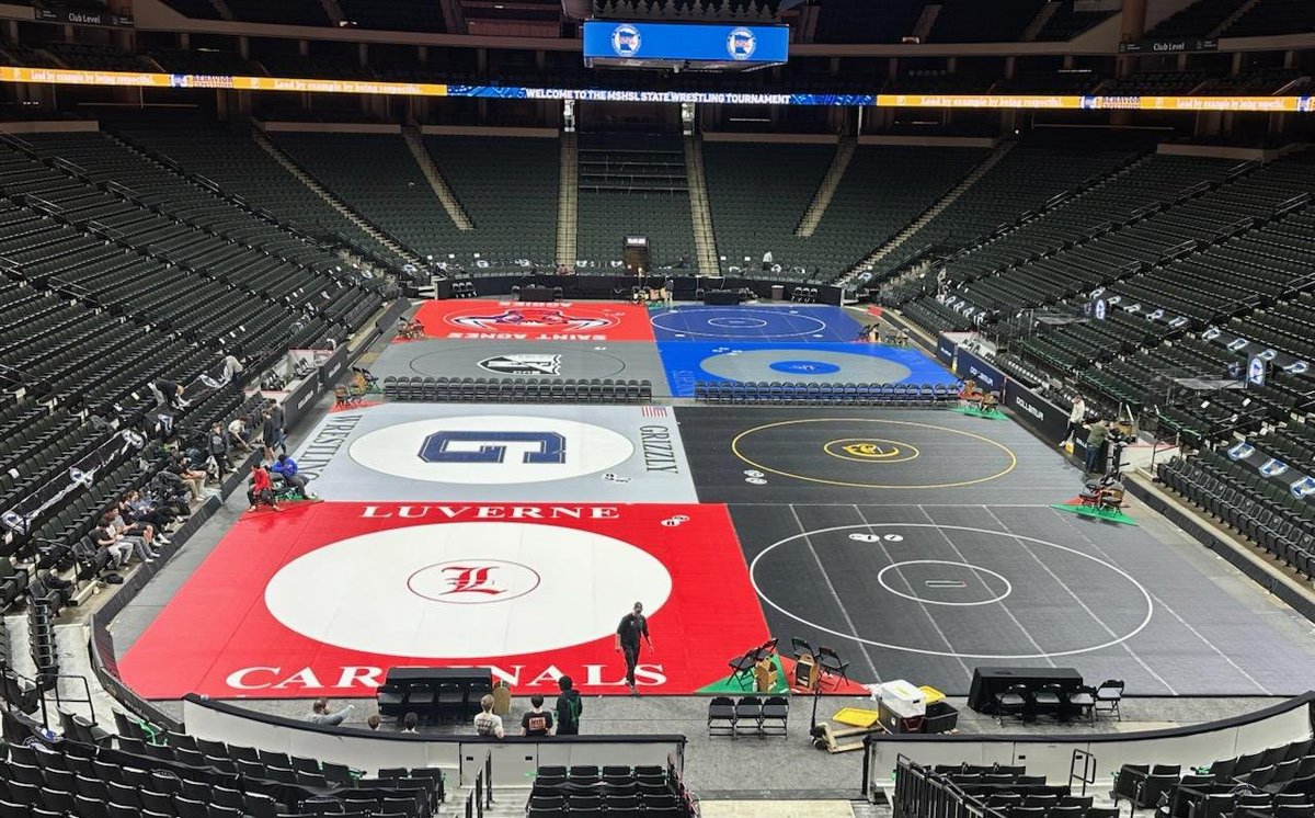 John Millea (@mshsljohn) on Twitter photo The <a href="/XcelEnergyCtr/">Xcel Energy Center</a> is ready and waiting for the 2025 MSHSL state wrestling tournament. The action begins Thursday. The <a href="/XcelEnergyCtr/">Xcel Energy Center</a> is ready and waiting for the 2025 MSHSL state wrestling tournament. The action begins Thursday.