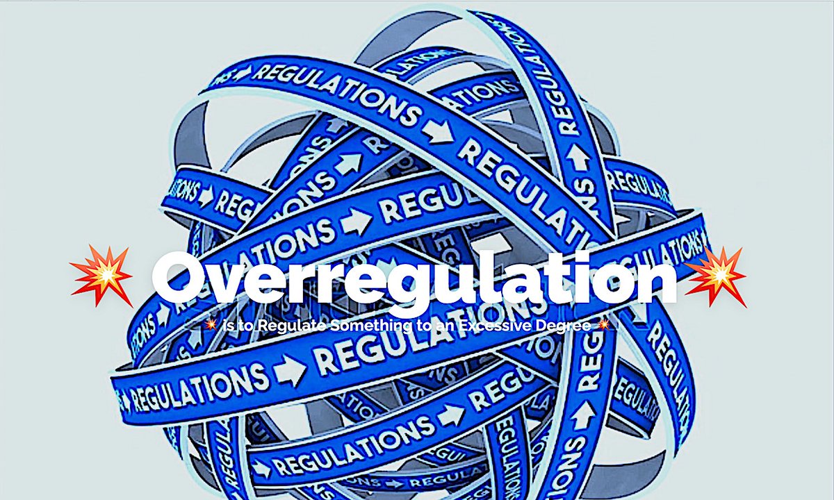 HealthylifehowC's tweet photo. .
👎 💥 🧑🏽⚖️ https://t.co/XUosl1NzuJ 🧑🏽⚖️ 💥 👎
Innovation and Freedom required for prosperity are threatened by unaccountable supranational organizations, expanding state bureaucracies and misguided public policies.
#Overregulation #Innovation #Freedom #Threatened https://t.co/mqWFySl8WU