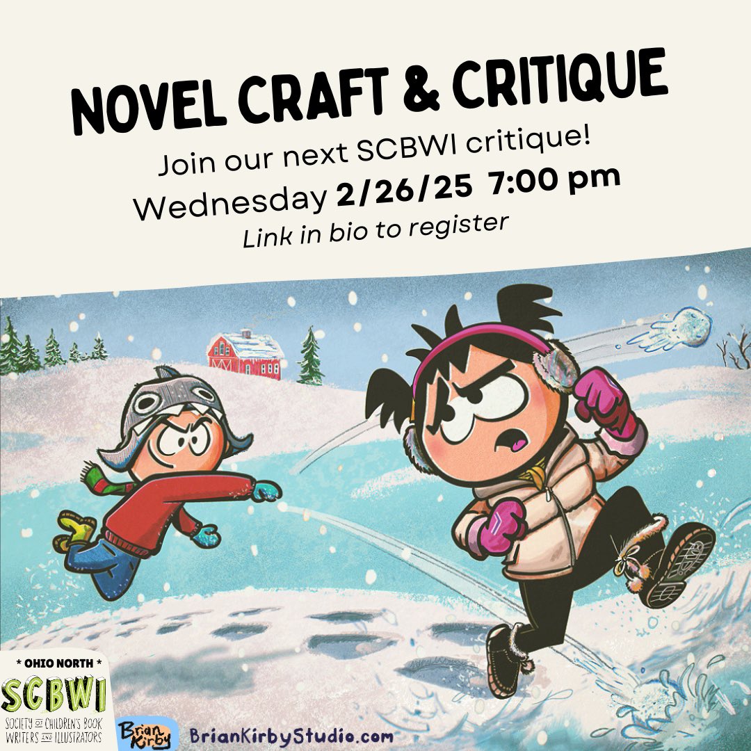 Don’t forget! Novel Craft &amp; Critique happens tonight at 7 eastern. scbwi.org/events/februar… 🎨