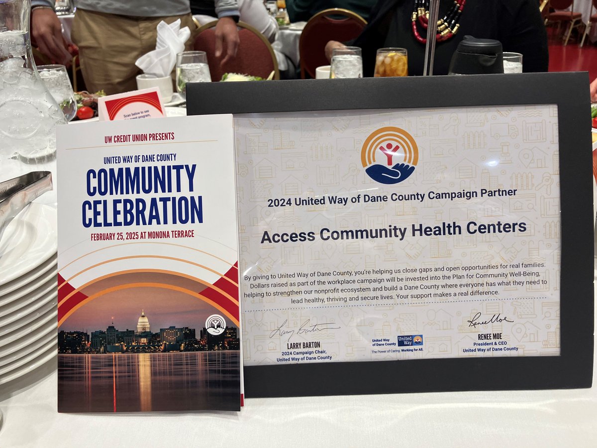 Access Community Health Centers (@accesschc) on Twitter photo Yesterday, we were grateful to take part in <a href="/unitedwaydaneco/">United Way of Dane County</a> Community Celebration at the Monona Terrace. We celebrated the past year’s collective impact to ensure everyone has what they need to lead healthy, thriving & secure lives. Thanks <a href="/unitedwaydaneco/">United Way of Dane County</a> for hosting this event Yesterday, we were grateful to take part in <a href="/unitedwaydaneco/">United Way of Dane County</a> Community Celebration at the Monona Terrace. We celebrated the past year’s collective impact to ensure everyone has what they need to lead healthy, thriving & secure lives. Thanks <a href="/unitedwaydaneco/">United Way of Dane County</a> for hosting this event