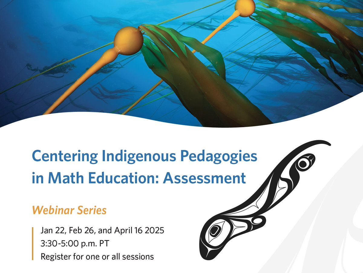 📣 Join us Today at 3:30 pm PT 📣 We are hosting a new session of the 3-part webinar series Centring Indigenous Pedagogies in Mathematics Education- Focusing on Assessment with leading scholars in #IndigenousPedagogies and #IndigenousStorywork  <a href="/LeytonSchnell/">Leyton Schnellert</a> <a href="/jnovakowski_/">Janice Novakowski</a>