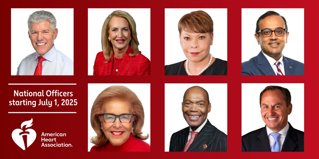 nancyatheart (@nancyatheart) on Twitter photo Congratulations to these incredible volunteer leaders who will serve as <a href="/American_Heart/">American Heart Association</a> National Officers for fiscal year 2025-26, starting July 1: Lee Shapiro, <a href="/drstaceyrosen/">Stacey Rosen, M.D.</a>, Linda Gooden, <a href="/manesh_patelMD/">Manesh Patel</a>, Marsha Jones, <a href="/KChurchwellMD/">Keith Churchwell, MD</a> and <a href="/BobSwan/">Bob Swan</a>. <a href="/HeartBobH/">Robert Harrington</a> Congratulations to these incredible volunteer leaders who will serve as <a href="/American_Heart/">American Heart Association</a> National Officers for fiscal year 2025-26, starting July 1: Lee Shapiro, <a href="/drstaceyrosen/">Stacey Rosen, M.D.</a>, Linda Gooden, <a href="/manesh_patelMD/">Manesh Patel</a>, Marsha Jones, <a href="/KChurchwellMD/">Keith Churchwell, MD</a> and <a href="/BobSwan/">Bob Swan</a>. <a href="/HeartBobH/">Robert Harrington</a>