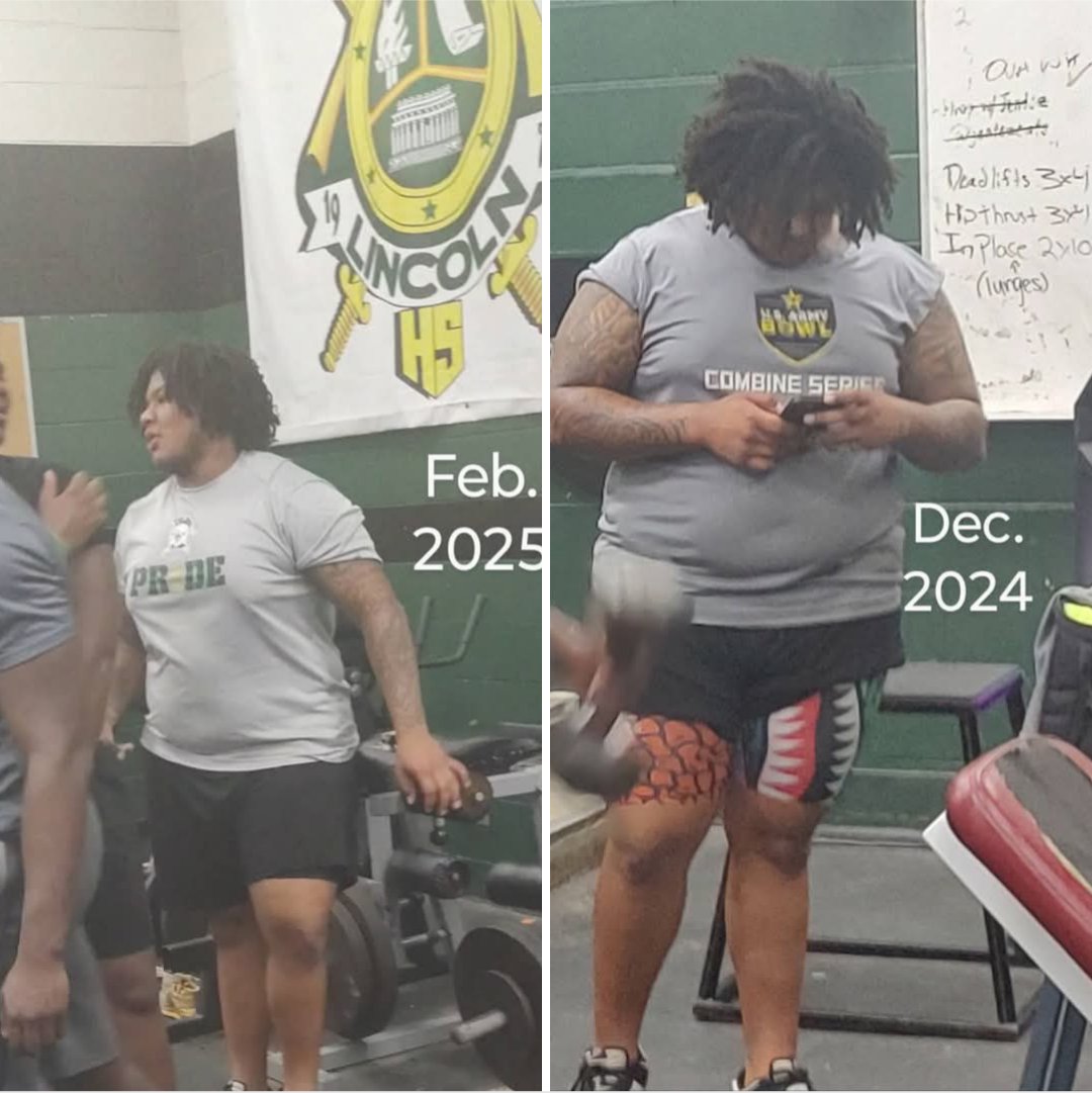 Christopher Roberts aka "Twinkie" Lincoln H.S. c/o 2025 OL has changed his body with hard work after our 2024 season ended. This young man won Tallahassee QB Club "Offensive Lineman of the Week" during multiple occasions in 2024. He's still looking to sign with a college.