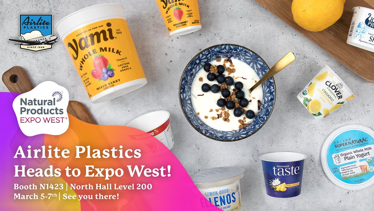 Natural Products Expo West 2025 is next week!

The Airlite Plastics team is looking forward to connecting with you in person and learning the latest trends and insights in the natural and organic products industry.

#PerformancePackaging #ExpoWest #ExpoWest2025