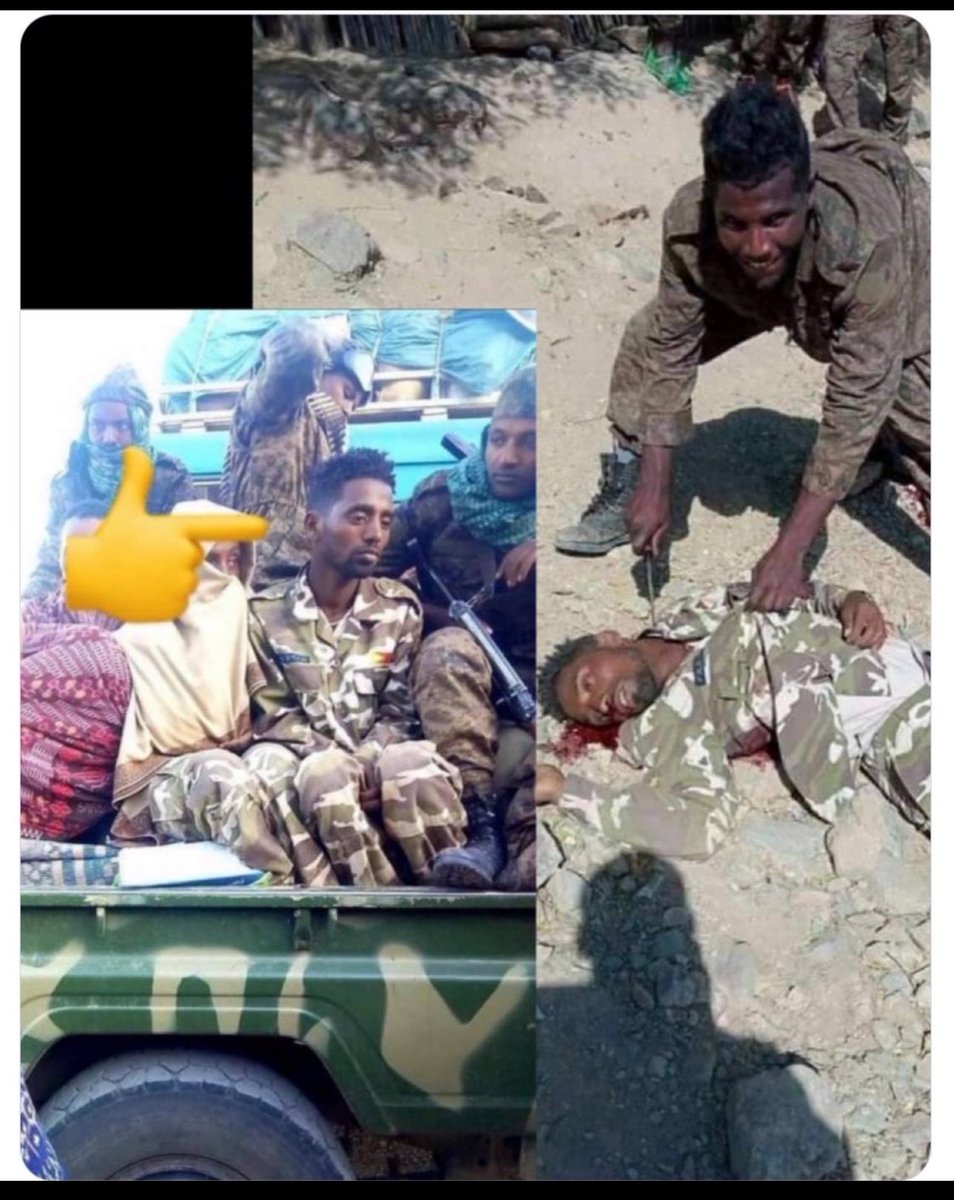 ANSEBAFREEDOM's tweet photo. Warning ‼️ Very graphics ‼️ Every time I see this photo, it tells me that #Tigray is not just barbarians who came and invaded, but cannibals. 
It should be everyone's  work to find this murderer and bring him to justice‼️
We will never forget it
#Justice4Tigray 
#TigrayGenocide https://t.co/cgd6QGhtAW