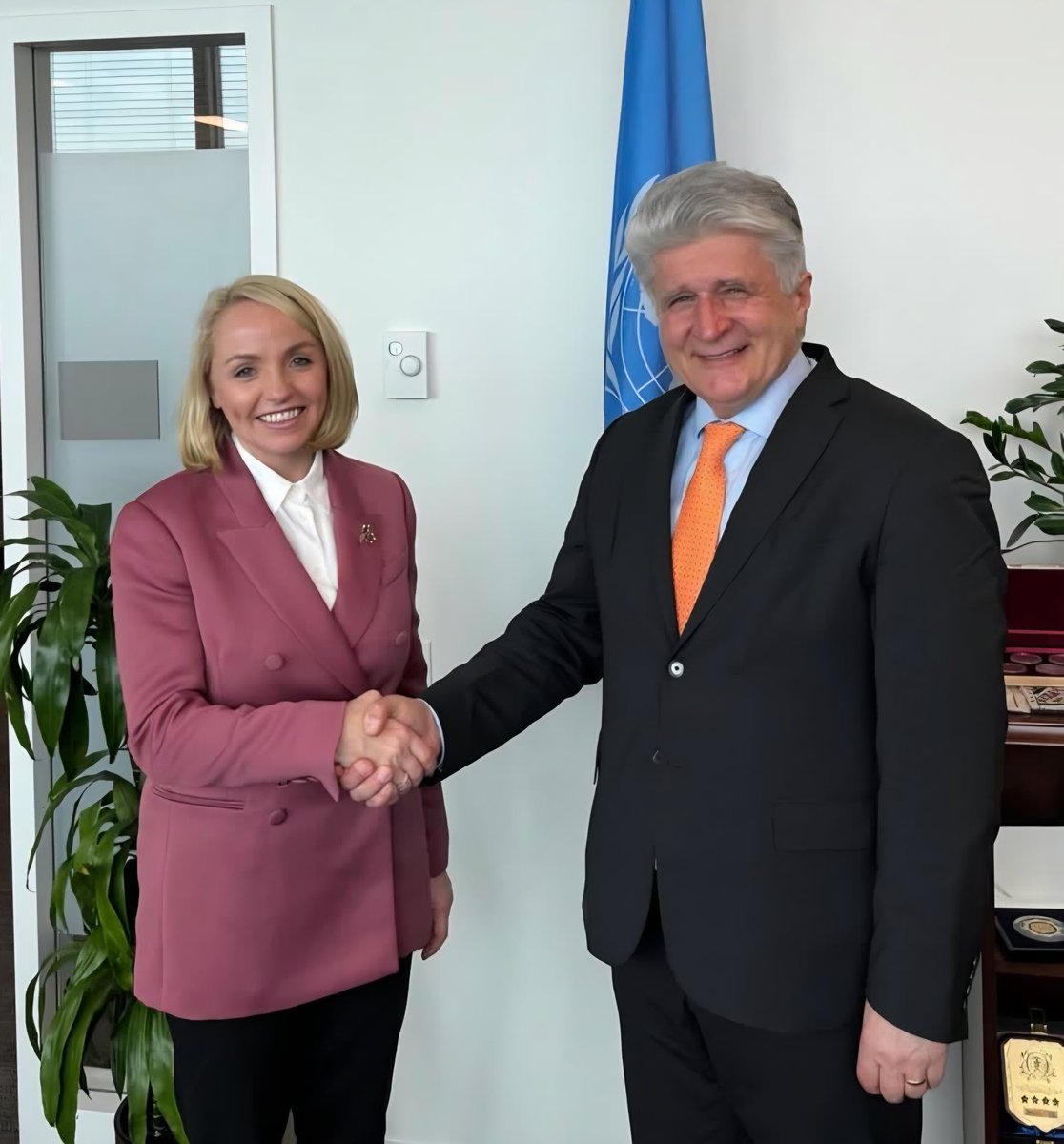 Pleasure to engage with <a href="/GGDaugirde/">Gabija Grigaite - Daugirde</a>, Deputy Minister of Foreign Affairs of <a href="/LithuaniaMFA/">Lithuania MFA | #StandWithUkraine</a>. Discussed the situation in #Ukraine and the broader region, as well as the significance of multilateralism and the implementation of the Pact for the Future.