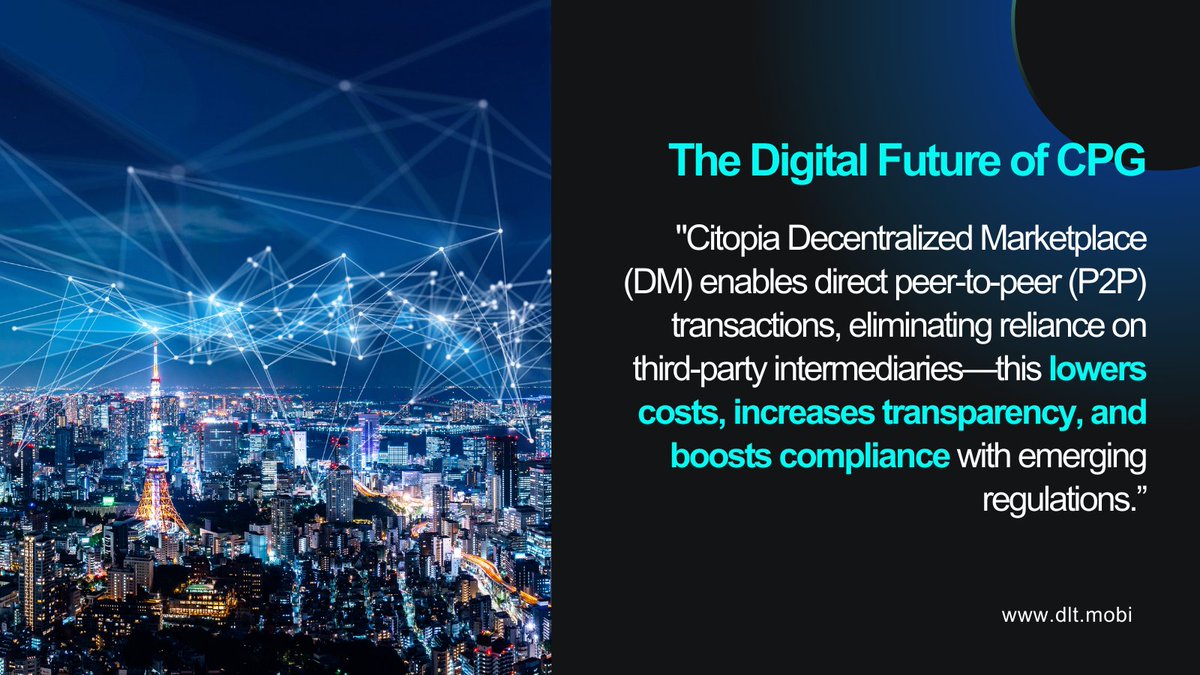 By enabling secure, privacy-preserving #P2P transactions, Citopia DM eliminates #data silos, lowers costs, and strengthens compliance—the foundation for more circular, resilient, interconnected global value chains. 🌐

➡️ Learn more: dltmobi.medium.com/the-digital-fu…
