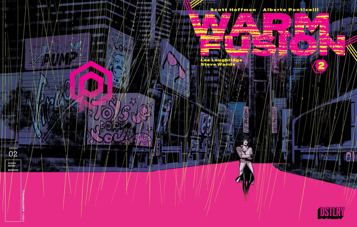 DSTLRY (@dstlry_media) on Twitter photo This comic is like being hugged by a VHS tape on a dystopian acid trip. Warm Fusion #2 descend on shelves today in a flurry of body horror and neon 🦾🤯
W: <a href="/TangfasticMan/">Scott Hoffman aka Babydaddy</a>
A: <a href="/a_ponticelli/">alberto ponticelli</a>
C: Lee Loughridge
L: Steve Wands
dstlry.co/products/warm-… This comic is like being hugged by a VHS tape on a dystopian acid trip. Warm Fusion #2 descend on shelves today in a flurry of body horror and neon 🦾🤯
W: <a href="/TangfasticMan/">Scott Hoffman aka Babydaddy</a>
A: <a href="/a_ponticelli/">alberto ponticelli</a>
C: Lee Loughridge
L: Steve Wands
dstlry.co/products/warm-…
