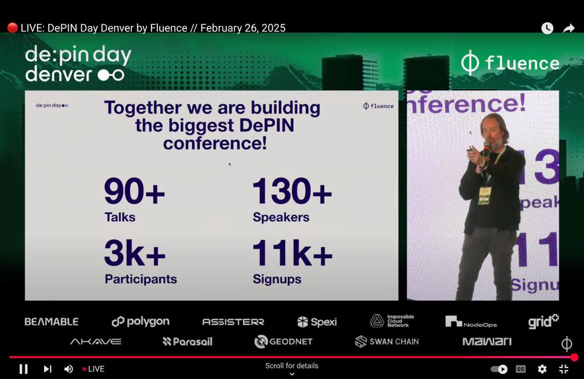 ❤️ #DePINDay is everywhere and we’re just getting started! 

<a href="/TheTomTrow/">Tom Trowbridge</a> is sharing the incredible progress we made over the last years 👀

Together we’re building something huge. Thank you for being a part of this journey! 🌍

<a href="/fluence_project/">Fluence ⏀</a> x <a href="/depinday/">DEPIN DAY & DEPINED PODCAST</a>