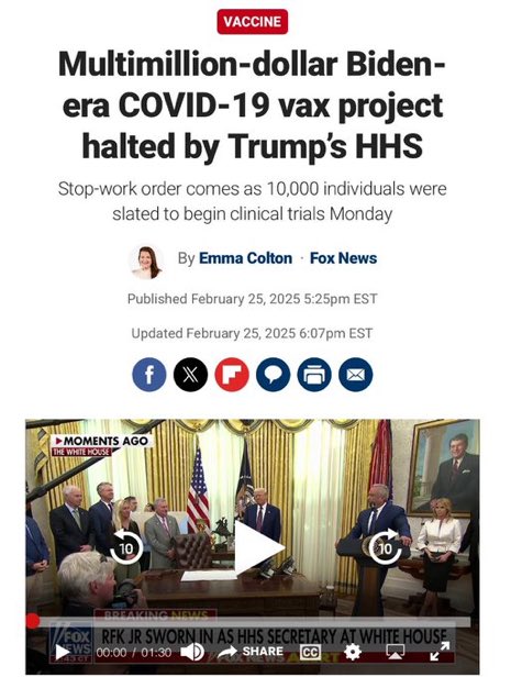 liz_churchill10's tweet image. I’m just so happy. 10,000 lives have been saved by RFK Jr. as he STOPS a $240M deal for an experimental ‘Covid vaccine’ just DAYS before clinical trials were to start. 

RFK Jr. has stopped the possible Medical Murder of 10,000 people.