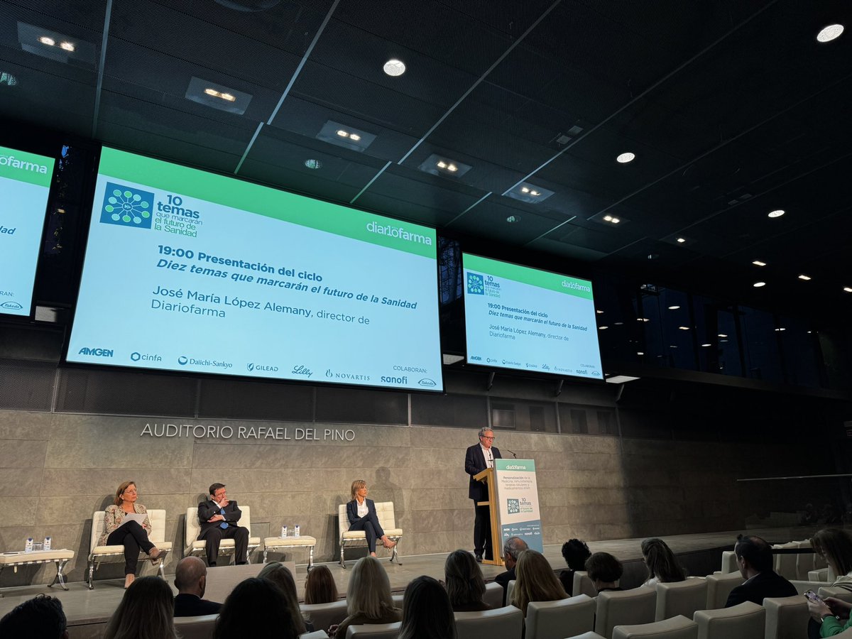 En el comienzo de las sesiones “10 temas que marcarán el futuro de la sanidad”, la iniciativa de <a href="/diariofarma/">diariofarma</a> <a href="/JoseMLAlemany/">Jose M Lopez Alemany</a> para celebrar el décimo aniversario de este medio, referencial y excelente en la información sanitaria.