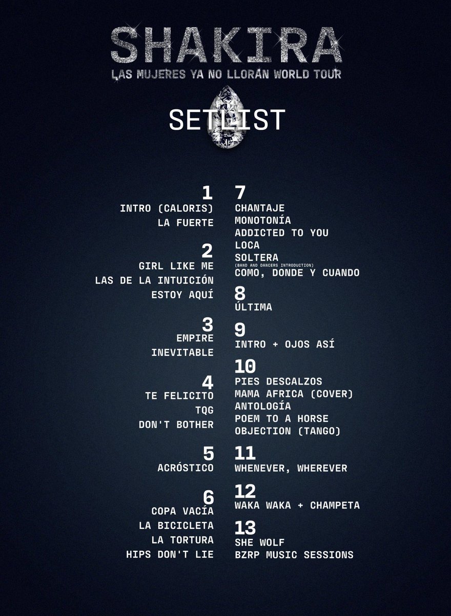 The Insiders Collective (@theinsidersco) on Twitter photo 📢 Así será el setlist de los conciertos de Shakira en Bogotá
#Sharika <a href="/paramo_presenta/">Páramo Presenta</a> <a href="/OcesaColombia/">Ocesa Colombia</a> 📢 Así será el setlist de los conciertos de Shakira en Bogotá
#Sharika <a href="/paramo_presenta/">Páramo Presenta</a> <a href="/OcesaColombia/">Ocesa Colombia</a>