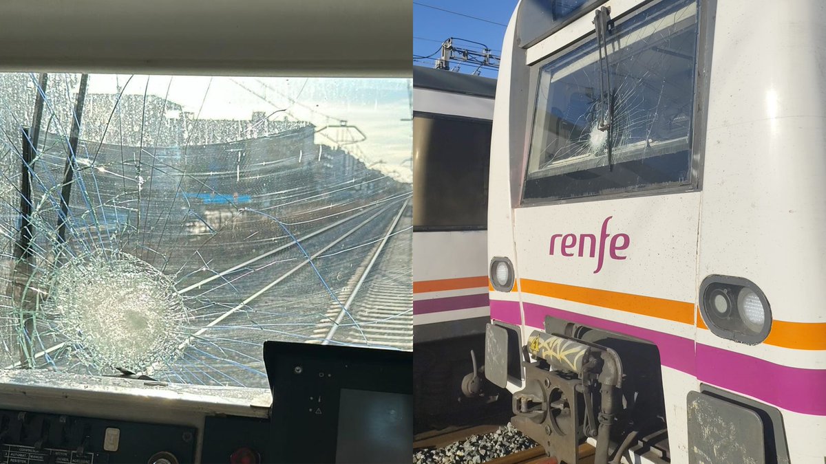 ⚠️  El tren Sant Vicenç de Calders 17.52 h - Estació de França 18.54 h avui no ha circulat, a causa dels danys ocasionats a la cabina de conducció per actes vandàlics contra el tren.