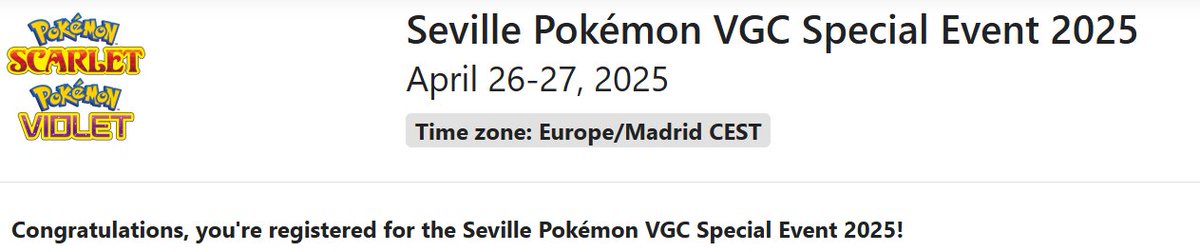 Nos vemos por Sevilla (primero me inscribi en TCG💀💀)