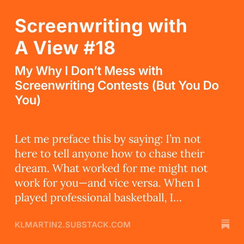Codename_LEON's tweet image. I wrote this the day before ScreenCraft’s collapse was announced and had to make some edits. I’ve always had an interesting relationship with screenwriting contests, and this latest downfall only reinforces why. #scriptsky

klmartin2.substack.com/p/screenwritin…