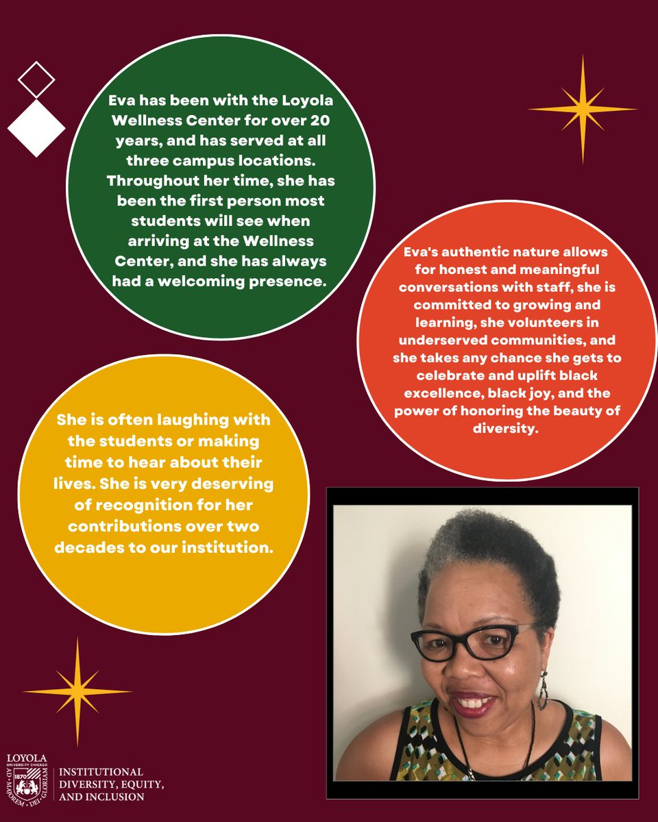 In honor of Black History Month, we're highlighting the incredible leaders making a difference at Loyola. A special shoutout to Eva Martin for her dedication and leadership in uplifting our community and creating a lasting impact on campus! ✊🏽 #BlackHistoryMonth #LoyolaLeaders