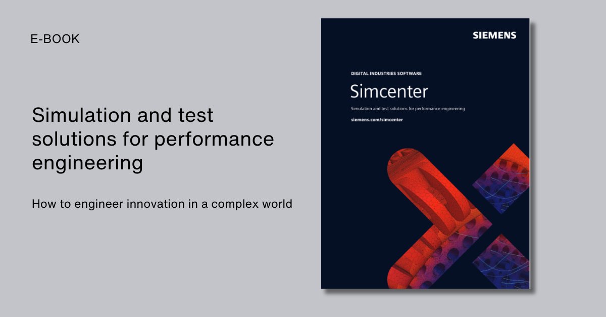 Siemens Simcenter is a flexible, open &amp; scalable portfolio of the best predictive simulation and test applications that support businesses at every step in their digital journey to drive innovation into their products and shorten time to market. E-book: imptr.io/vxe0h4