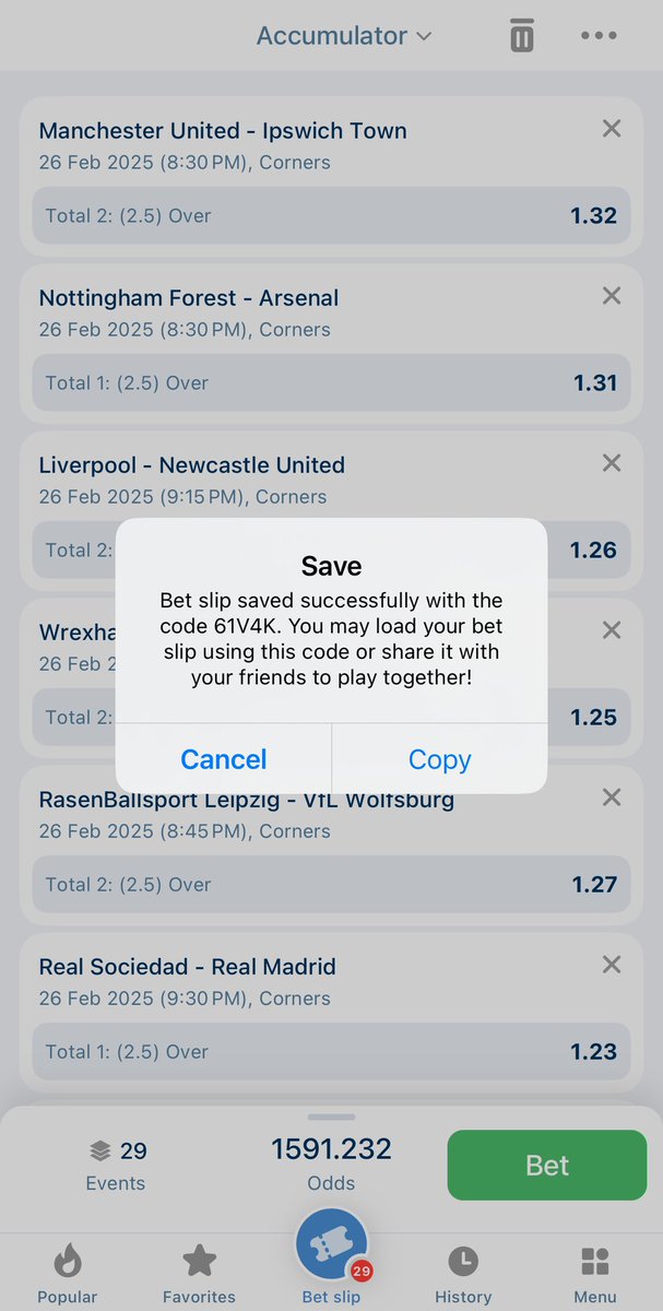 HolaSteve4's tweet photo. #1xbet Today
61V4K 🫴1,591 odds
C394K 🫴135 odds
#Ov2.5 Team corners
#Promocode 🫴Drholasteve1
#Register 🔗 https://t.co/fGlfQHKctv
@Mrbankstips @mrbayoa1 @MrIncrease50 @_itsmaytips @sportingking365 @bossolamilekan1 @Julius_Chinwe @ConvertsB @LandLord011 @jaredadcrypto https://t.co/mUmjVGyOfV