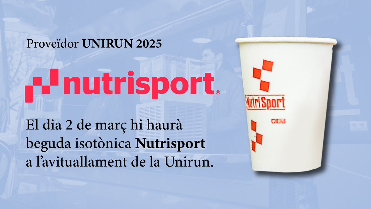 Unirun (@uniruncat) on Twitter photo ๐๐ฎ๐ญ๐ซ๐ข๐ฌ๐ฉ๐จ๐ซ๐ญ ๐ ๐ฅโ๐๐๐ ๐๐๐ข๐๐ข๐จฬ ๐๐ ๐ฅ๐ ๐๐ง๐ข๐ซ๐ฎ๐ง
<a href="/nutrisportspain/">nutrisport spain</a> proveirร de beguda isotรฒnica als participants de La Cursa de les Universitats 2025 ๐๐ปโโ๏ธ
โน๏ธ Mรฉs informaciรณ: unirun.cat/nutrisport-a-lโฆ
#unirun #nutrisport ๐๐ฎ๐ญ๐ซ๐ข๐ฌ๐ฉ๐จ๐ซ๐ญ ๐ ๐ฅโ๐๐๐ ๐๐๐ข๐๐ข๐จฬ ๐๐ ๐ฅ๐ ๐๐ง๐ข๐ซ๐ฎ๐ง
<a href="/nutrisportspain/">nutrisport spain</a> proveirร de beguda isotรฒnica als participants de La Cursa de les Universitats 2025 ๐๐ปโโ๏ธ
โน๏ธ Mรฉs informaciรณ: unirun.cat/nutrisport-a-lโฆ
#unirun #nutrisport